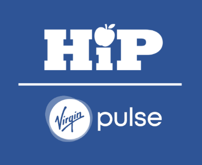 HIP and Virgin Pulse logos stacked