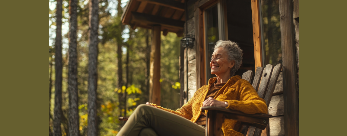 woman on the porch