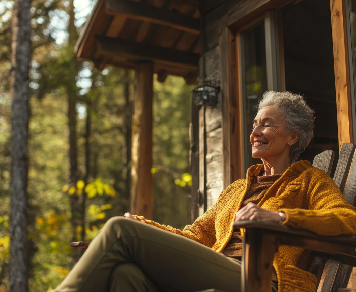woman on the porch